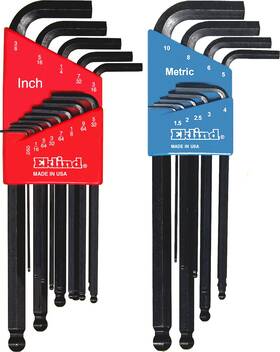 13222 Eklind Tool 031112657530 Ball-hex L-key Allen Wrench Combo- Inch / Mm 2 Sets 22pc 22-p