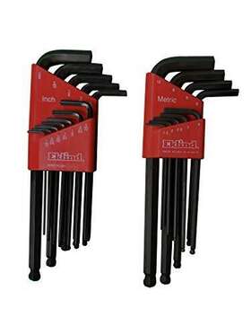 Eklind Tool 037516132215 13221 Ball-hex L-key Allen Wrench Combo- Inch/mm 2 Sets 21pc