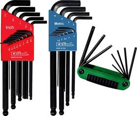 Eklind Tool 037516132819 13281 Ball-hex L-key Allen Wrench And Torx Star Ergo-fold Combo- Inch/mm