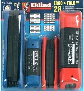 Eklind Tool 037516250285 25028 Ergo-fold Fold-up Hex Key Allen Wrench Combo- Inch / Mm 4 Sets