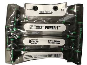 T8-t40 Eklind Tool 037516689887 68988 Power-t Handle Torx Star Key - 8pc Set 9in Shaft