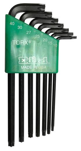 T10t40 Eklind Tool 094701236851 10707 Security Torx Star Lkey 7 Pieces Set Long Series