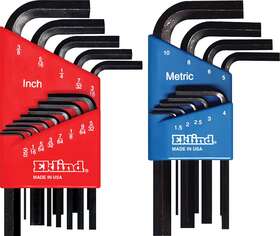 10122 Eklind Tool 689995785088 Hex L-key Allen Wrench Combo- Short Inch / Mm 2 Sets 22pc