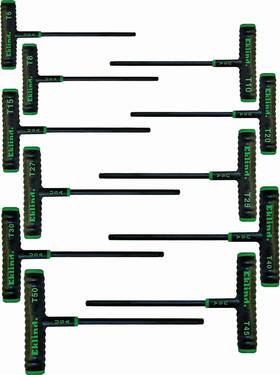 B000189sko Eklind Tool Power-t Handle Torx Star Key Set 11pc T6-t50 6in Shaft