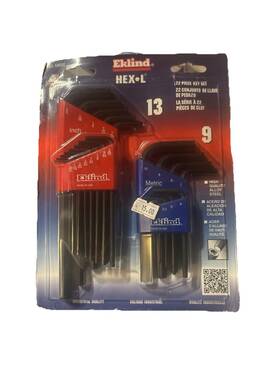 10022 Eklind Tool Company 43 22 Piece Combination Short And Long Hex-l Hex Key Sets