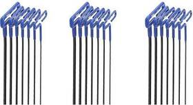 55166 Eklind Tool Company 445004963952 Cushion Grip Metric T-handle Hex Key Set 6pc 6 Inch Shaft 3 Pack
