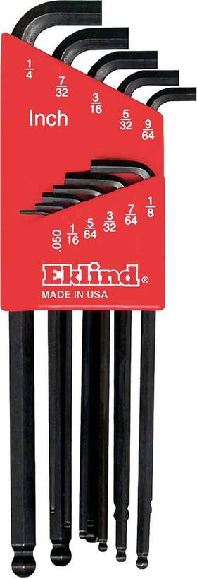 13111 Eklind Tool Company 445016898822 Stubby Ball-hex L-key Allen Wrench Set Sae .050 1/4 11 Pc 13111 Eklind Tool Company 445016898822 Stubby Ball-hex L-key Allen Wrench Set Sae .050 1/4 11 Pc