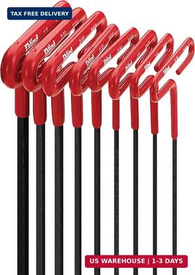 53168 Eklind Tool Company 636123615267 Cushion Grip Hex T-key Allen Wrench - 8pc Set Sae Inch Sizes 3/32-1
