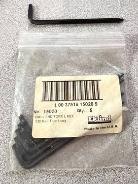 Wr024208 Eklind New Lot Ball End Torx L-key # 15020 Nos Oem Genuine Elkins Of 6 T 20