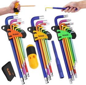 Elead 445024311320 Allen-wrench Rainbow Colored Hex And Torx Key Set 29-piece Long Arm Ball End