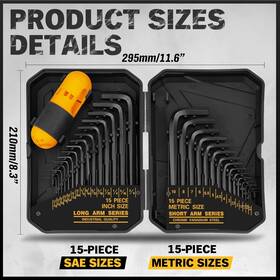X003ppoui1 Elead 31-piece Hex Key Set - Allen Wrench Sae And Metric Keys New