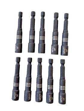 3250i Enkay 10 Pieces 1/4 X 2-9/16 Impact Nut Driver Black