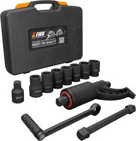 Eb0059 Ewk 11 Pcs 1 Inch Drive Heavy Duty Torque Multiplier Wrench With 24-38mm Black