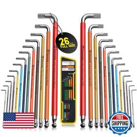 B0dl6kbthq Facoow Allen Wrenches Sets 26pcs Full Size Sae Metric Hex Key Set Tool