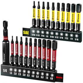 Fw.02.21 Facoow Hex Bit Set S2 Alloy Steel Allen Wrench Drill With Magnetic Tips 1/