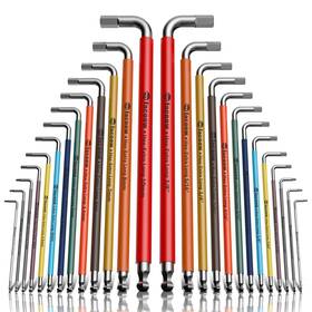 Fw0501 Facoow Allen Wrenches Sets 26pcs Full Size Metric&sae Hex Key Set With Carry Bag