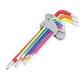 Fafeicydvgrftma1x Fafeicy Star Hex Key Set 9pcs Color Allen Wrench Chrome Vanadium Steel Hexagon W