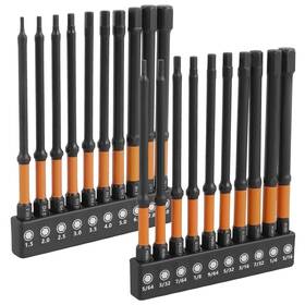 Fw-hhdbs-25033101 Famiwin Impact 4 Inch Long Hex Head Drill Bit Set 20pcs Allen Black Orange