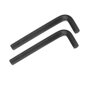 Fipux 601968159238 2pcs Hex Key Wrench 7/16 Inch Cr-v L-shape Hexagon Sae Wrenches Repair Black