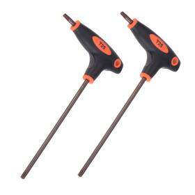 Fipux 639664287122 2pack T25 Anti Tamper Proof Torx Key T-handle Dual End Wrench S2 Steel