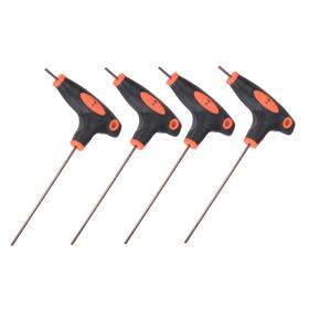 Fipux 639664287146 4pack 2mm Hex Key T-handle Dual End Wrench Spanner Metric S2 Steel