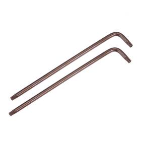 Fipux 639664287184 2pack T25 Tamper Proof Torx Star Key Bit Wrench L-shape 5.12 Inch Long Arm S2 Steel