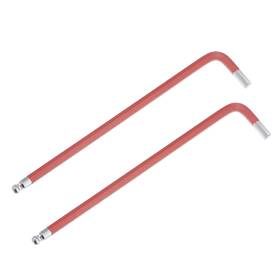 Fipux 639664287276 2pack 6mm Ball End Hex Key Wrench L Shaped Long Arm S2 Steel Repairing Tool