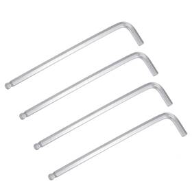 Fipux 639664287474 4pack 5/16 Inch Ball End Hex Key Wrench L Shaped Long Arm Cr-v Repairing Tool