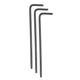 Fixinairp 601968158569 2.5mm Ball End Hex Key Wrench L Shaped Long Arm Cr-v Repairing Tool Black 3pcs