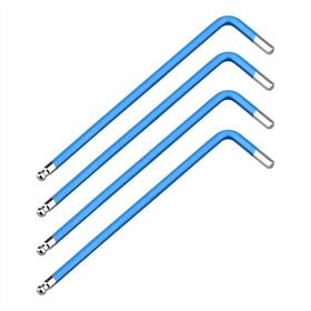 Focmkeas 445004462448 4 Pcs 3mm Ball End Hex Key Allen Wrench Internal Hexagonal L Shaped