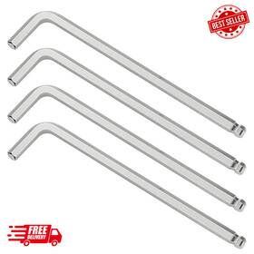 Focmkeas 744759693723 4 Pcs 1/8 Inch Ball End Hex Key Allen Wrench Sae Internal Hexagonal L Shape
