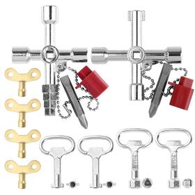 Fulietaobai 804529437469 10pcs Sillcock Key High-carbon Steel Water Meter 4-way Radiator For E