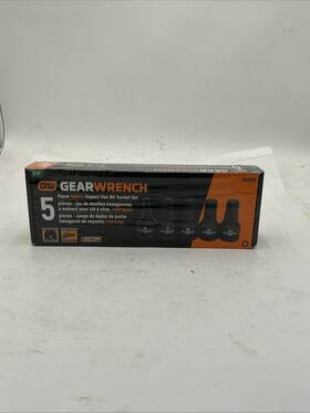 84968 Gearwrench Gear Wrench 5 Piece Metric Impact Hex Bit Socket Set