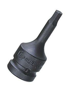 446019 Genius Tools 193016821100 1/2 Inch Dr. 19mm Hex Impact Bit Socket 60mml Cr-mo -