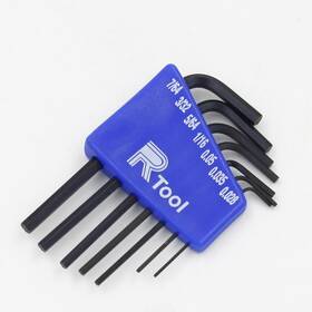 Gennel 642940540989 7pcs Mini Hex Key Allen Wrench Set 0.028 Inch -7/64 Small L Shaped