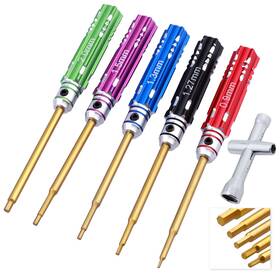 U3g0378 Gohobby Small Rc Hex Driver Set - 5pcs Allen Screwdriver Kit 0.9mm 1.27mm 1.3mm 1