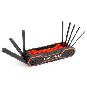 Great Neck 076812742094 Greatneck 74209 8 Piece Folding Metric Hex Key Set Allen Labeled Wr