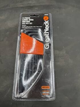 Hk9m5 Greatneck Great Neck Hex Key Set And Holder Metric Hk9ml