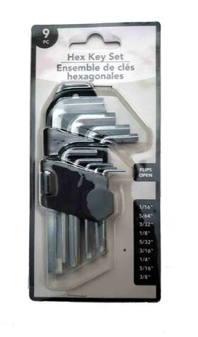 Greenbriar International 639277944498 9 Piece Hex Key Set Keys