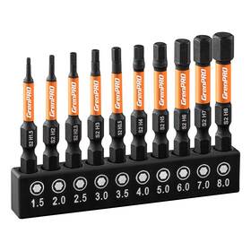 071074 Grenpro Allen Wrench Drill Bit Set 10pcs Metric Impact 2 Inch Metric&sae