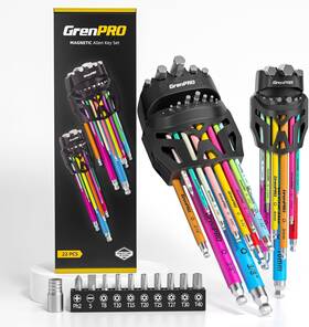 071390 Grenpro Allen Wrenches Sets Hex Key Set 33pcs Allan Wrench Metric And Standard &