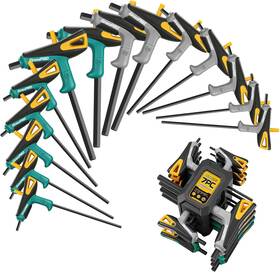 Grenpro 445006475491 14-piece T-handle Allen Wrenches Sets Long Arm Key Set Metric And Sae Hex