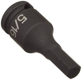 1910f Grey Pneumatic 799621101431 3/8 Inch Drive X 5/16 Hex Driver Socket Black