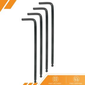 Gryfton 601968564629 4pcs - Ball End Hex Key Wrench 5/32 Inch L-shape Long Arm Hexagon Sae Wrenches Black