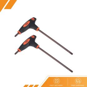Gryfton 680811041579 2pcs - T27 Anti Tamper Proof Torx Key T-handle Dual End Wrench S2 Steel