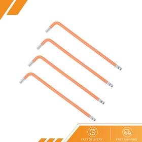 Gryfton 680811061935 4pcs - 5mm Ball End Hex Key Wrench L Shaped Long Arm S2 Steel Repairing Tool