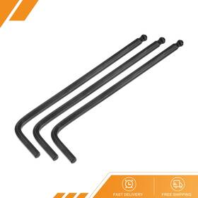 Gryfton 686130910626 3 Set 5mm Ball End Hex Key Wrench L Shaped Long Arm Cr-v Repairing Tool Black