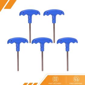Gryfton 686130935322 5pack H5 T-handle Hex Key Wrench 5mm S2 Steel T-key Inner Hexagon Spanner