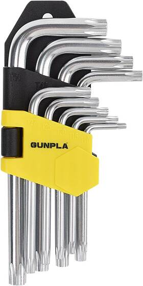 904217 Gunpla #904217 Torx Hex Key Allen Star Short Arm Wrench Keys Security End Holes Set Of