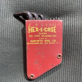 5120-684-7055 Hartwyk Vintage Hex-e-case Junior Allenwrench Set Hex Wrenches Mfg #5 Missing